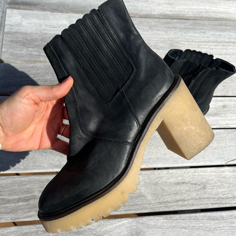 Free People Black Leather Boots